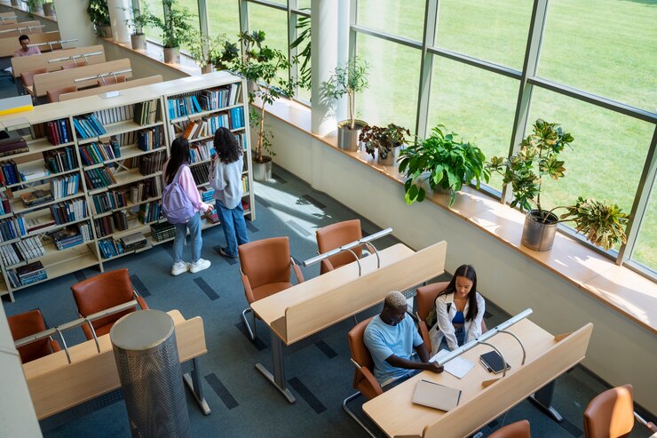 high-angle-students-learning-library_23-2149647043